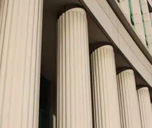 Pillars at the courthouse